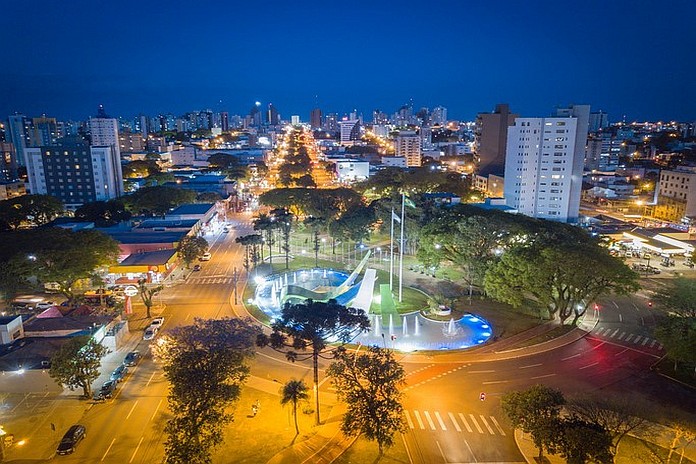 foto aérea da cidade de Cascavel Paraná Brasil. Aerial photo of the city of Cascavel Paraná Brazil