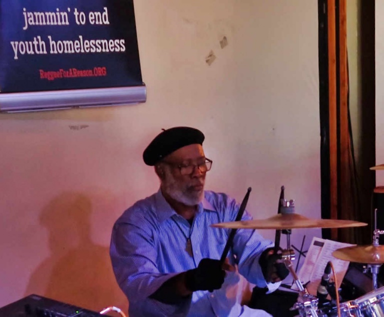 Santa Davis performing at the Peter Tosh 75th earthstrong tribute in Long Beach, California (photo courtesy of Stephen A. Cooper)