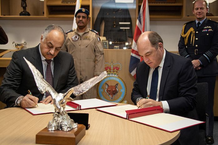 Secretaries of State for Defence Qatar and UK visit RAF Coningsby