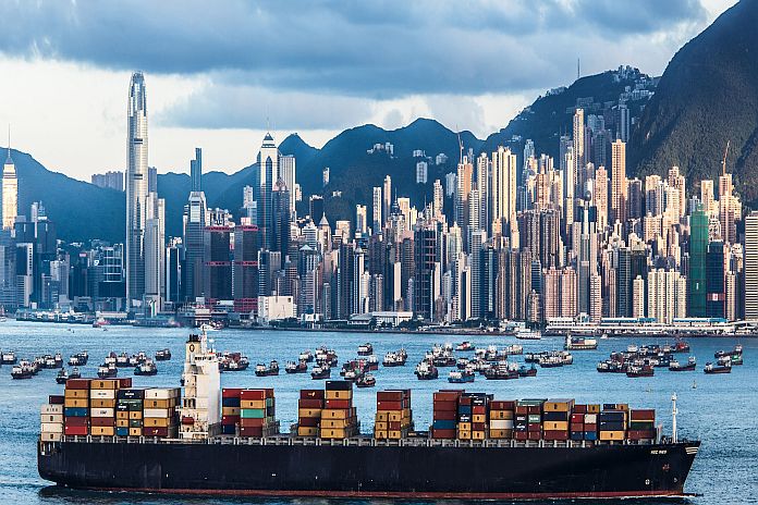 Freight Transportation in hong kong harbour