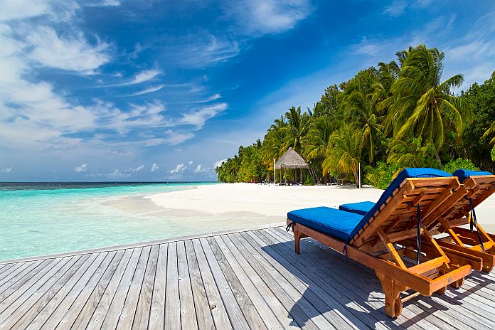 deckchairs on jetty