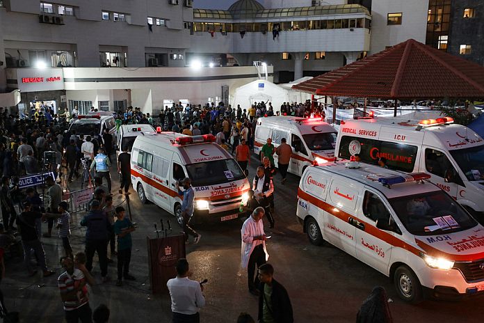 Wounded influx in Al-Shifa Hospital