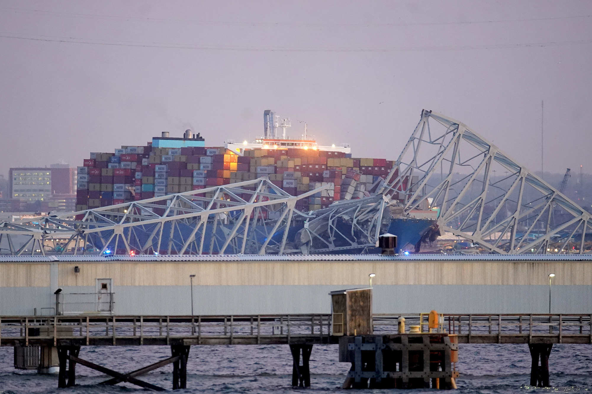 Baltimore Bridge Collapses After Ship Rams Into Overpass