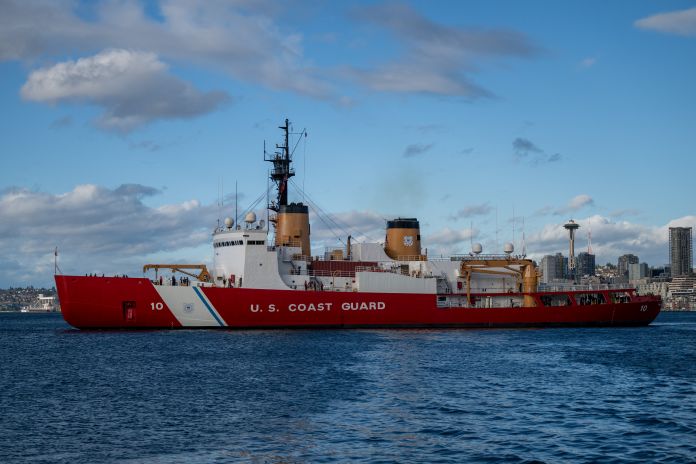 Coast Guard Cutter Polar Star (WAGB 10) departs Seattle